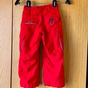 Gap Kids red convertible cargo pants shorts XS 4 zip off adjust. waist 9 pockets